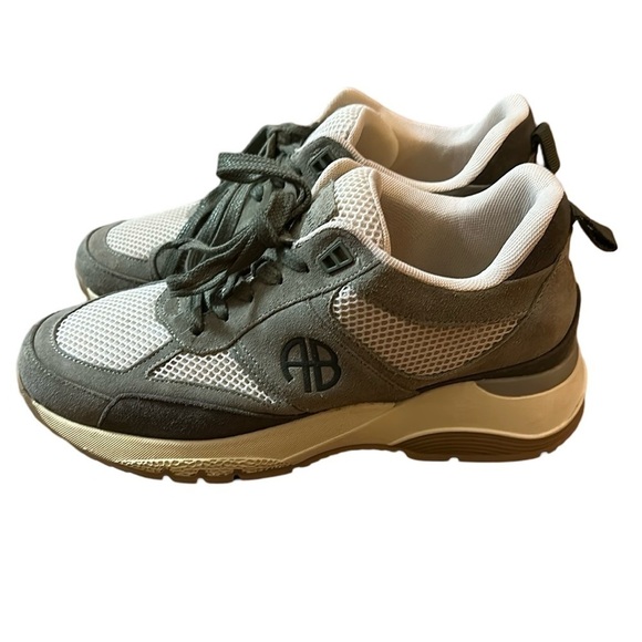 Anine Bing Dina Sneakers Khaki Size 11 - Picture 3 of 9